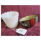 VTG FIRE KING OVENWARE HOBNAIL PLANTER + SANGO...