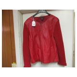 MAURICE SASSON LEATHER JACKET - LARGE - WOMEN