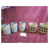 PINT JARS - GRAY W/ TWINE BOW + (2) DIAMOND...
