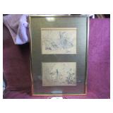(2) PARIS ART CO. LITHOGRAPHS - (1) XMAS + (1)...