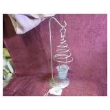 VTG METAL SPIRAL XMAS TREE W/ BLUE VOTIVE...