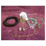 BOX LOT: SEED BEADED BRACELET + SWEATER GUARD...