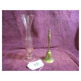 UCAGO - JAPAN PINK 8"H VASE + BRASS INDIA...