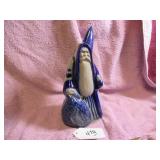 1995 SALT-GLAZED SANTA POTTERY - SIGNED "ELDRETH"