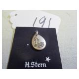 H. STERN MACAW PEWTER CHARM NECKLACE PENNANT