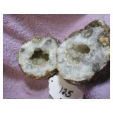 QUARTZ GEODE DRAGON EGG - BROKEN IN HALF -...