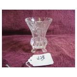 ELEGANT LEAD CRYSTAL THISTLE SHAPED POSY VASE -...