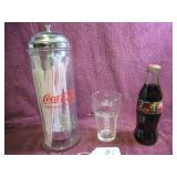 COCA COLA BOX LOT: 4.375"H GLASS + 8-OZ 1997...