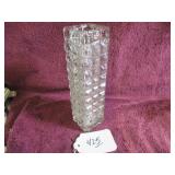 7"H MCM CLEAR PRESSED SQUARE BUD VASE