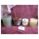 (4) NEW CANDLES - ESTEE LAUDER, COLONIAL, RIVER...