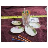 (4) NIPPON HAND-PAINTED S&PS - VTG PLASTIC...