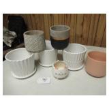(6) NEW CERAMIC PLANT POTS