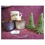(2) COLONIAL CANDLES - 14.5-OZ - NEW + SANTA...