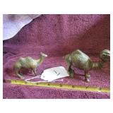 (2) VTG SOLID BRASS INDIAN VARIOUS ENGRAVED CAMELS