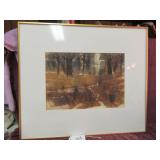 FRAMED ART PIECE - 21.5"W X 19"H
