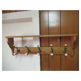 OAK HALL HAT & COAT RACK - 32.5"W