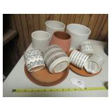 (9) VARIOUS SUCCULENT POTS - VARIOUS SIZES -...
