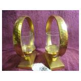 GOLD HURRICANE CANDLE HOLDER - GLASS CANDLE...
