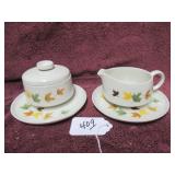 FRANCISCAN CHINA - SUGAR & CREAMER, 6" PLATES -...