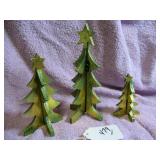 (3) NOVICA STARRY & GLITTERY XMAS TREES