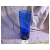 COBALT BLUE W/ CLEAR GLASS HANDLE - 11"H - 4"...