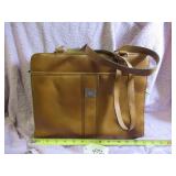 LARGE LIZ CLAIBORNE VTG BROWN FAUX LEATHER TOTE...