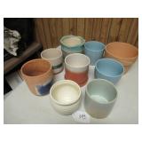 (9) NEW SUCCULENT PLANT POTS - VARIOUS SIZES -...