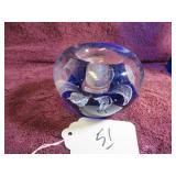 DYNASTY HEAVY GLASS PAPERWEIGHT CANDLE HOLDER