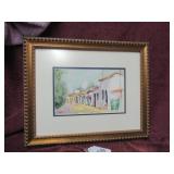 FRAMED WATERCOLOR - 16.5"W X 13.5"H
