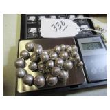 MARKED ITALY 92.5 - LARGE TO SMALL BEADED...