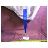 12"H - COBALT BLUE BUD VASE W/ CLEAR GLASS BASE