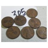 WHEAT-BACK PENNIES: 1936, 1934, 1928, 1935-D,...