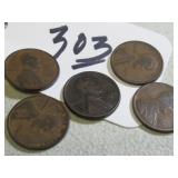 WHEAT-BACK PENNIES: 1919-D, 1920-D, 1919-S,...