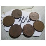 WHEAT-BACK PENNIES: 1939, 1936-S, 1938, 1937-D,...