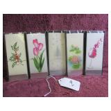 (5) HAND-PAINTED FLATYZ CANDLES - NIP
