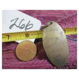 WALL DRUG BRASS METAL TOKEN + CASINO MONTE...