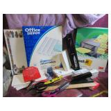 BOX LOT: SWINGLINE STAPLER, FISKARS PAPER EDGERS