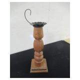 OAK WOOD CANDLE STAND - 26"H