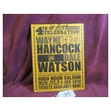 AUTOGRAPHED WAYNE HANCOCK POSTER - 8.5"W X 11"H