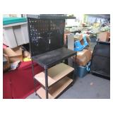 METAL WORK BENCH - PEG BACK - 31.5"W X 61"H X 16"D