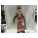 VTG FOLK-ART WIRE HANGING & JOINTS SANTA - 21"H