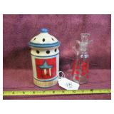 DIANNA MARCUM WAX BRUNER & POLKA-DOT CRUET W/...