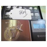 SHIMAN SIGNED 14-K SOLID WHITE GOLD NECKLACE -...
