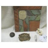BOX LOT: ROWE POTTERY MOSAIC ART TILE - 6" X 6"...