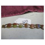 VTG EUROPEAN ENAMEL PANEL CRESTS/ARMS BRACELET...