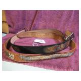 (2) LEATHER BELTS - 36" - MEXICO - EAGLE &...