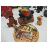VTG BOX LOT: FROG, BEGGING PUPPY, ETC.