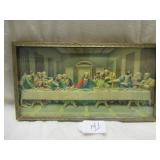 3D LAST SUPPER PIECE - FRAMED - 15"W X 8"H