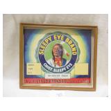 SLEEPY EYE LABEL - IN-FRAME: 12.75"H X 11"H