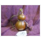 JAPANESE HYOTAN GOURD SAKE OR WATER FLASK
